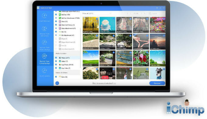 select data from iCloud backup